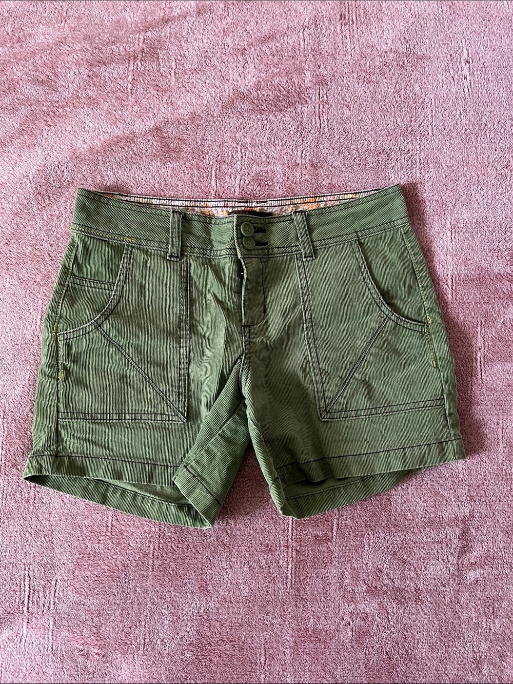 Women’s Olive Green Vintage Shorts